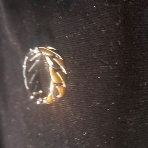 Men 925 silver and 14k plated men ring